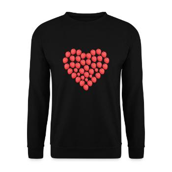 Lychee heart shape - Unisex Sweatshirt - black - Front - Alina (178cm) & Michal (187cm)