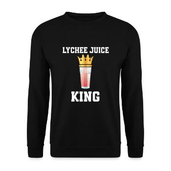 Lychee Juice King - Unisex Sweatshirt - black - Front - Alina (178cm) & Michal (187cm)