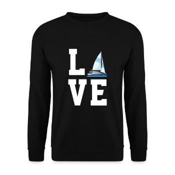 Catamaran - Unisex Sweatshirt - black - Front - Alina (178cm) & Michal (187cm)