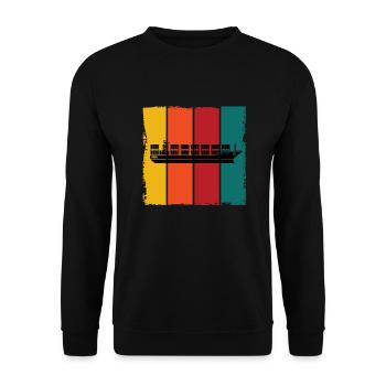 Container ship - Unisex Sweatshirt - black - Front - Alina (178cm) & Michal (187cm)
