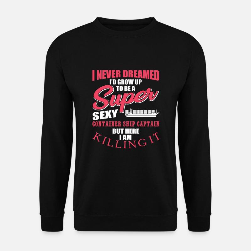 Containerschiff Kapitän - Unisex Pullover - Schwarz