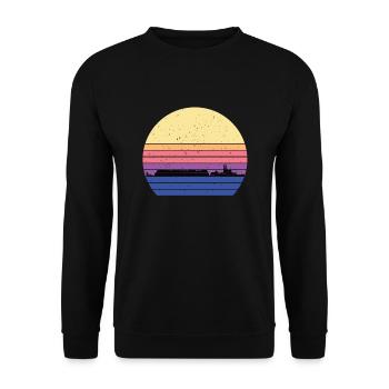 Lastkahn - Unisex Pullover - Schwarz - Vorne - Alina (178cm) & Michal (187cm)