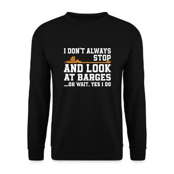 Lastkahn Spruch - Unisex Pullover - Schwarz - Vorne - Alina (178cm) & Michal (187cm)