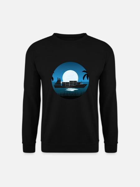 Feeder Ship Moon - Unisex Sweatshirt - black