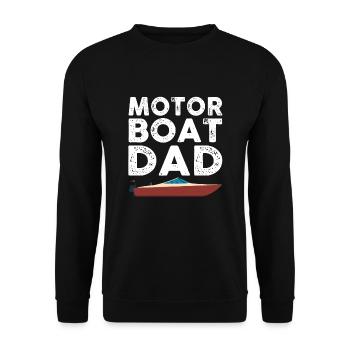 Great powerboat father outfit - Unisex Sweatshirt - black - Front - Alina (178cm) & Michal (187cm)