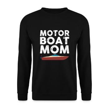 Great Motorboat Mom Outfit Motorboat For Women - Unisex Sweatshirt - black - Front - Alina (178cm) & Michal (187cm)