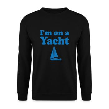 Je suis sur un yacht j’adore naviguer - Sweat-shirt Unisexe - noir - Devant - Alina (178cm) & Michal (187cm)