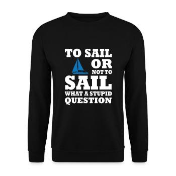 Fun voilier citation-voile - Sweat-shirt Unisexe - noir - Devant - Alina (178cm) & Michal (187cm)