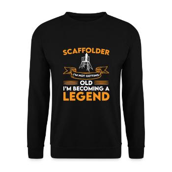 Scaffolding Legend - Unisex Sweatshirt - black - Front - Alina (178cm) & Michal (187cm)