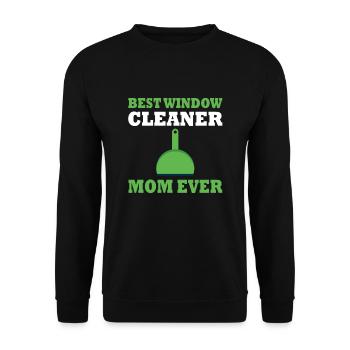 Beste Fensterputzer Mama - Unisex Pullover - Schwarz - Vorne - Alina (178cm) & Michal (187cm)