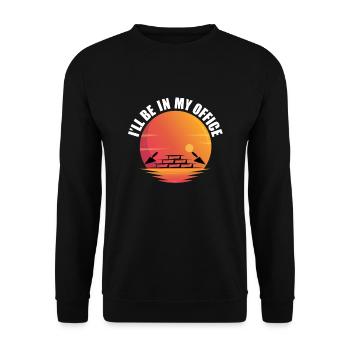 Lustige Maurer Shirt - Unisex Pullover - Schwarz - Vorne - Alina (178cm) & Michal (187cm)