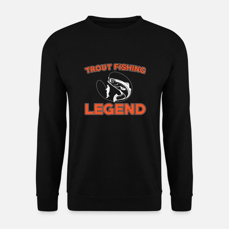Forellenangler Legende - Unisex Pullover - Schwarz