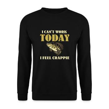 Crappie Fisch Tag - Unisex Pullover - Schwarz - Vorne - Alina (178cm) & Michal (187cm)