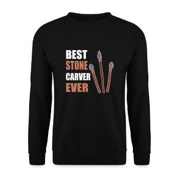 Stonemason - Unisex Sweatshirt - black - Front - Alina (178cm) & Michal (187cm)