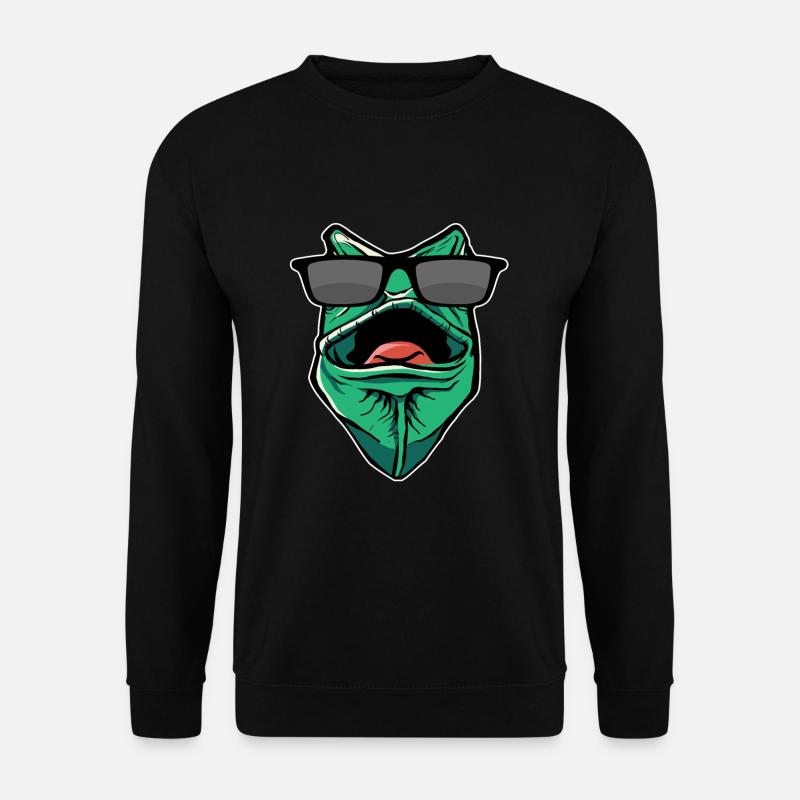 Funny Gecko With Sunglasses - Unisex Sweatshirt - black