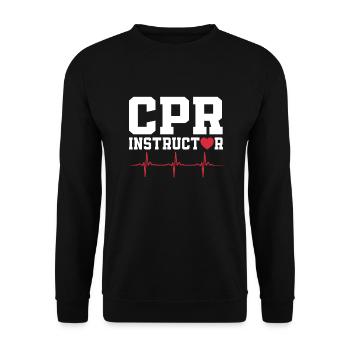 Cpr instructors - Unisex Sweatshirt - black - Front - Alina (178cm) & Michal (187cm)