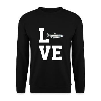 Dear Salmon - Unisex Sweatshirt - black - Front - Alina (178cm) & Michal (187cm)