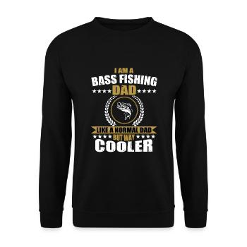 Barsch Angelnder Vater - Unisex Pullover - Schwarz - Vorne - Alina (178cm) & Michal (187cm)