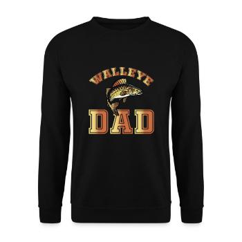Lustiger Walleye-vater - Unisex Pullover - Schwarz - Vorne - Alina (178cm) & Michal (187cm)