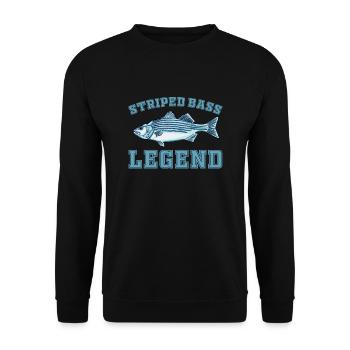 Striped Perch Legend - Unisex Sweatshirt - black - Front - Alina (178cm) & Michal (187cm)