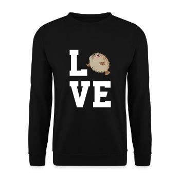 Cher poisson-globe - Sweat-shirt Unisexe - noir - Devant - Alina (178cm) & Michal (187cm)