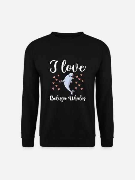 J’adore les bélugas - Sweat-shirt Unisexe - noir