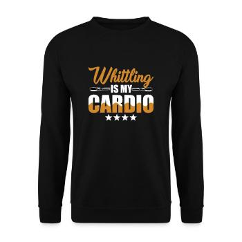 Schitzen is my cardio - Unisex Sweatshirt - black - Front - Alina (178cm) & Michal (187cm)