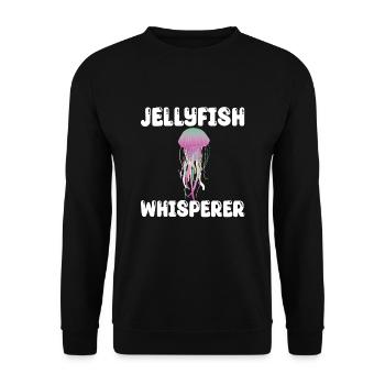 Quallenflüsterer - Unisex Pullover - Schwarz - Vorne - Alina (178cm) & Michal (187cm)