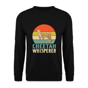 Chuchoteur de guépards - Sweat-shirt Unisexe - noir - Devant - Alina (178cm) & Michal (187cm)