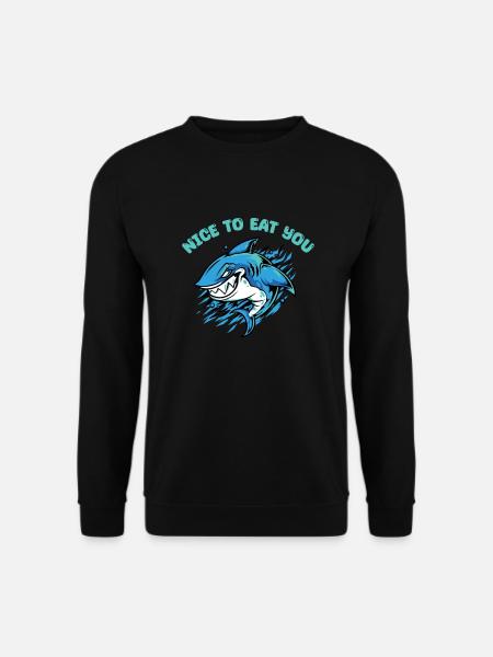 Lustiges Hai-wortspiel - Unisex Pullover - Schwarz