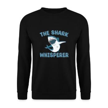 Der Haiflüsterer - Unisex Pullover - Schwarz - Vorne - Alina (178cm) & Michal (187cm)