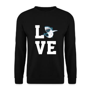 Dear Sharks - Unisex Sweatshirt - black - Front - Alina (178cm) & Michal (187cm)