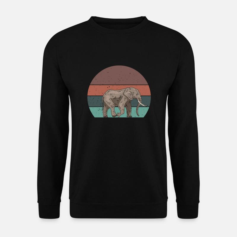 Retro Elephant - Unisex Sweatshirt - black