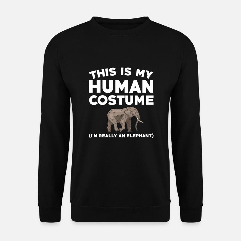 Funny elephant shirt - Unisex Sweatshirt - black