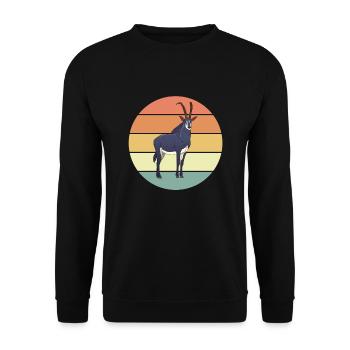 Cadeau rétro Antilope - Sweat-shirt Unisexe - noir - Devant - Alina (178cm) & Michal (187cm)