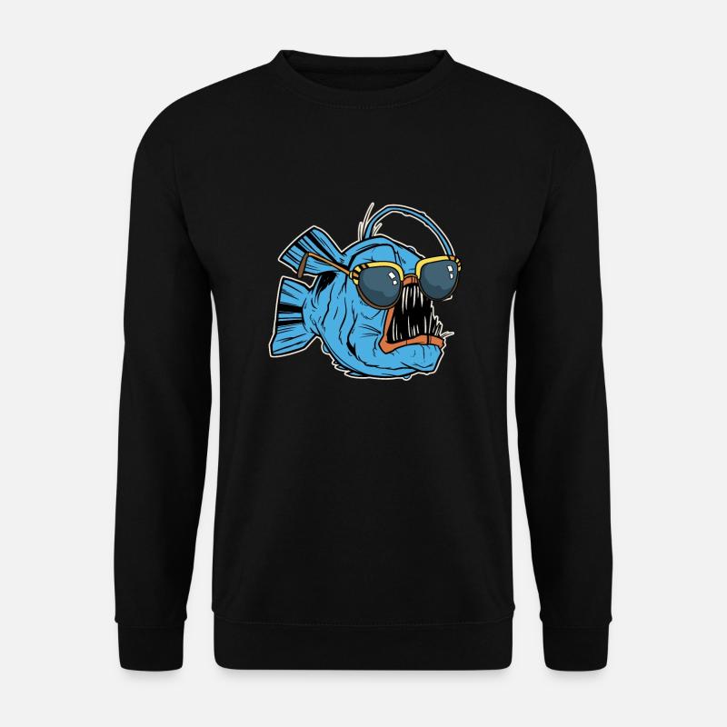 Monkfish With Sunglasses - Unisex Sweatshirt - black