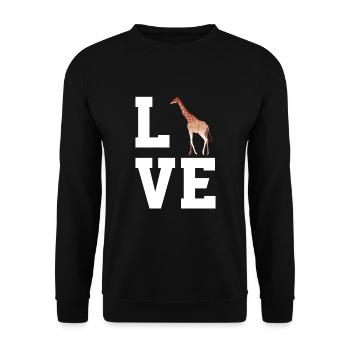 Chères girafes - Sweat-shirt Unisexe - noir - Devant - Alina (178cm) & Michal (187cm)