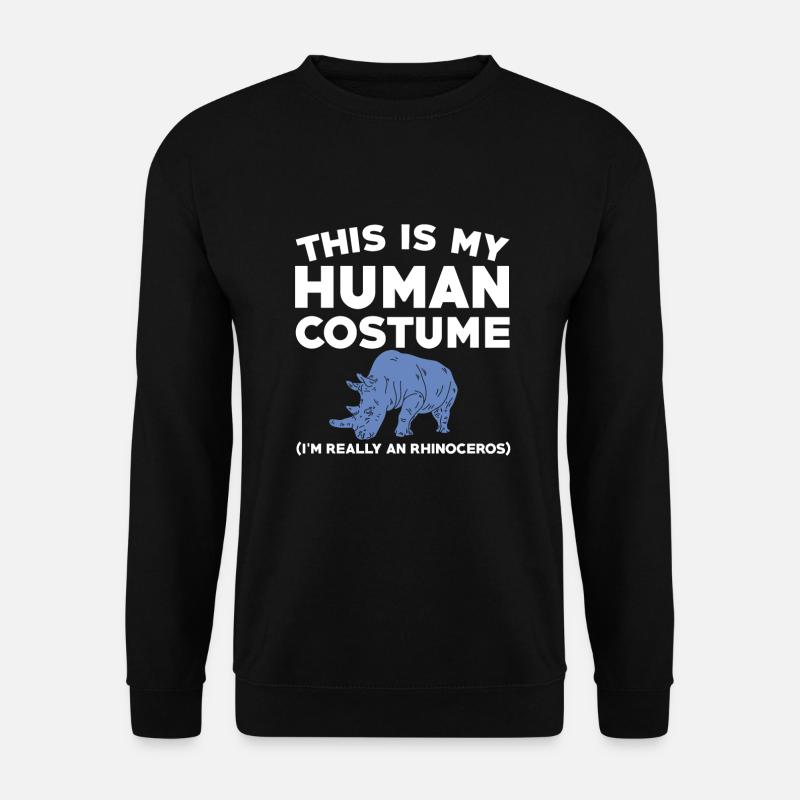 Funny rhino saying - Unisex Sweatshirt - black
