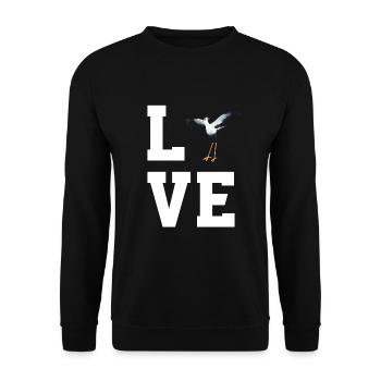 Cher Secrétaire Bird - Sweat-shirt Unisexe - noir - Devant - Alina (178cm) & Michal (187cm)