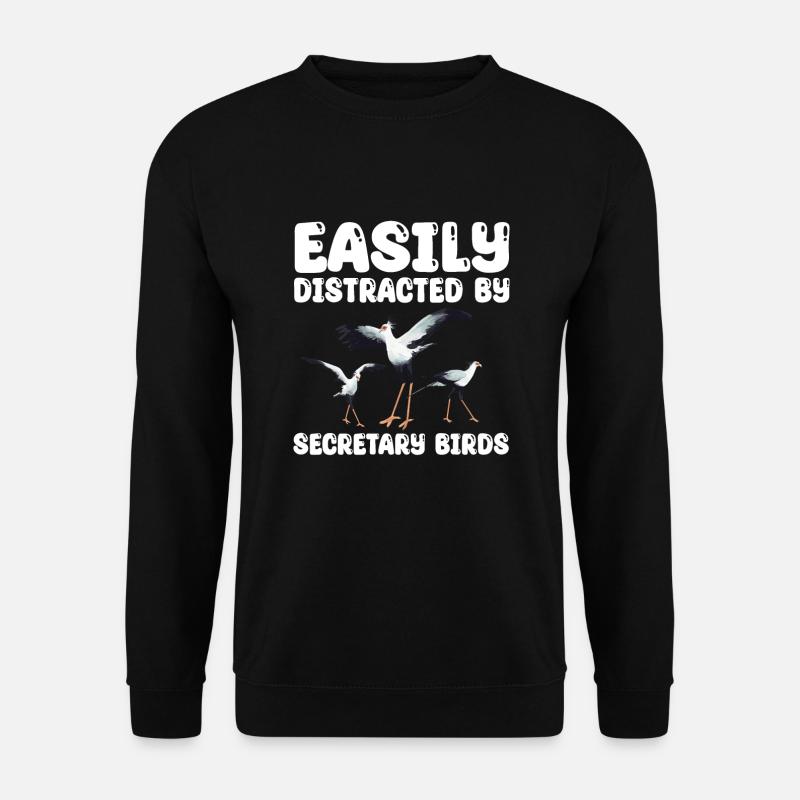 Leicht Von Sekretär Vogel Abgelenkt - Unisex Pullover - Schwarz