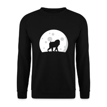 Baboon At Night - Unisex Sweatshirt - black - Front - Alina (178cm) & Michal (187cm)