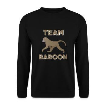 Team Baboon - Unisex Sweatshirt - black - Front - Alina (178cm) & Michal (187cm)