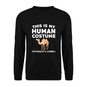 Camel Halloween Costume - Unisex Sweatshirt - black - Front - Alina (178cm) & Michal (187cm)