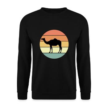 Conception de chameau rétro - Sweat-shirt Unisexe - noir - Devant - Alina (178cm) & Michal (187cm)