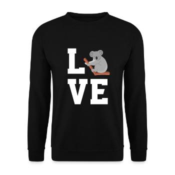 Dear Koala - Unisex Sweatshirt - black - Front - Alina (178cm) & Michal (187cm)
