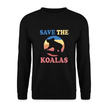 Save The Koalas Outfit - Unisex Sweatshirt - black - Front - Alina (178cm) & Michal (187cm)