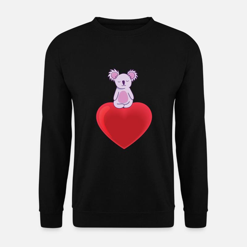 Süsser Koala Mit Herz - Unisex Pullover - Schwarz