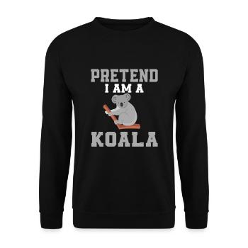 Pretend I'm a koala - Unisex Sweatshirt - black - Front - Alina (178cm) & Michal (187cm)