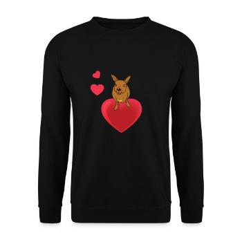 Cadeau Kangourou doux - Sweat-shirt Unisexe - noir - Devant - Alina (178cm) & Michal (187cm)