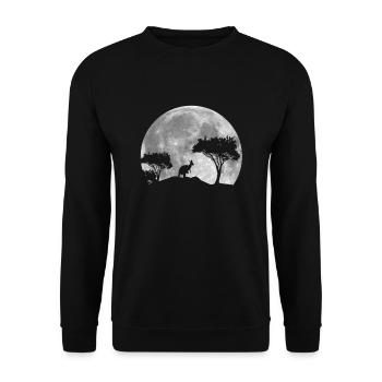 Kangourou la nuit - Sweat-shirt Unisexe - noir - Devant - Alina (178cm) & Michal (187cm)